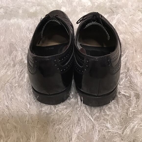 Florsheim Wingtip Black Leather Oxford Shoes Size 11.5 - Picture 2 of 6